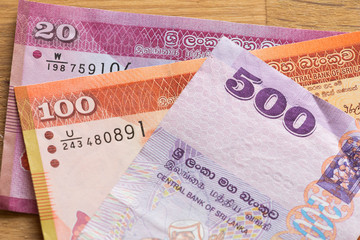 Sri Lanka rupee money.