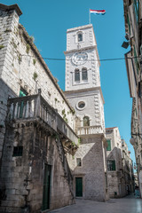 Obraz premium beautiful street of Sibenik, Croatia