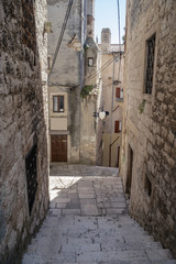 Fototapeta na wymiar beautiful street of Sibenik, Croatia