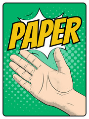 Paper hand gesture