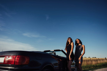 Young women at a photo shoot.