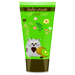 Baby cream tube with kids design