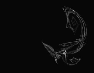 an abstract and black scorpion