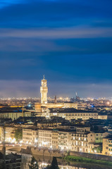 The Palazzo Vecchio, the town hall of Florence, Italy.