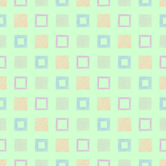 Seamless vector geometrical pattern, pastel endless background with hand drawn textured geometric figures. Graphic illustration, print for wrapping, background, cover, surface