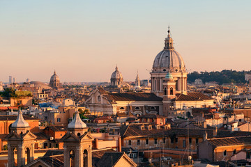Obraz na płótnie Canvas Rome Rooftop view