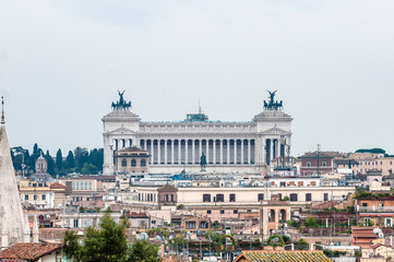 Fototapeta na wymiar National Monument to Victor Emmanuel in Rome, Italy.