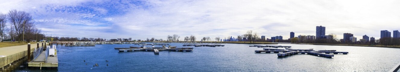 Fototapeta na wymiar Empty Harbor Panorama