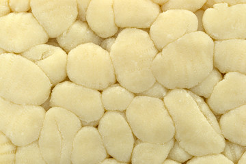 Fototapeta na wymiar Close view of plain potato gnocchi.