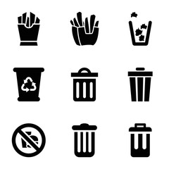 Set of 9 junk filled icons