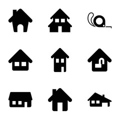 Set of 9 10 filled icons