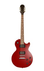 Naklejka premium Beautiful rock electric guitar in color on a white background