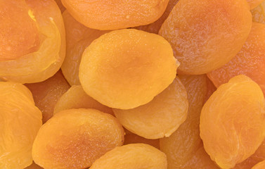 Very close view of dried apricots.