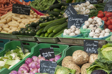 Colorful Vegetable Medley, Paris Street Market