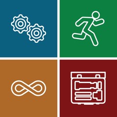 Set of 4 Photography outline icons