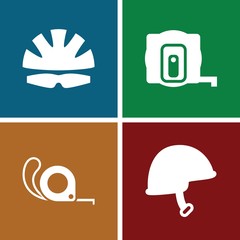 Set of 4 contractor filled icons