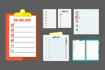 Agenda list concept vector illustration.