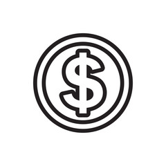 dollar coin icon.