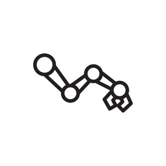 robot arm icon illustration