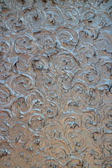 Silver spiral texture background. Vertical 3:2 format.