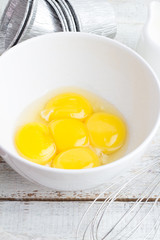 eggs and baking dishes
