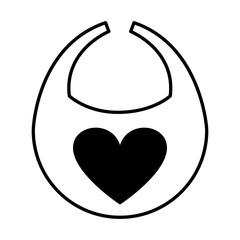 baby bib isolated icon vector illustration design