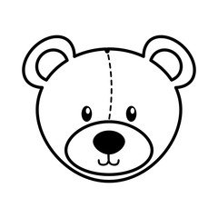 bear teddy toy icon vector illustration design