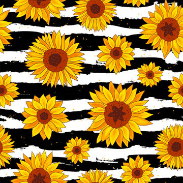 Sunflowers. Fun summer print.