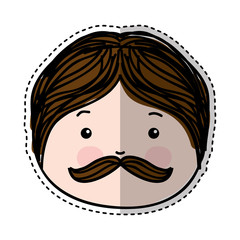 man avatar drawing icon vector illustration design