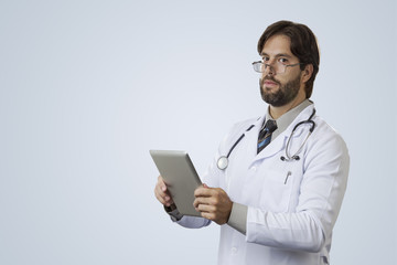 Male doctor in his office