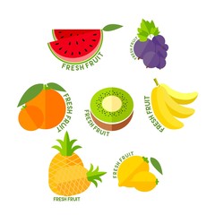 fresh fruit logo icon