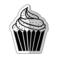 delicious cupcake isolated icon vector illustration design