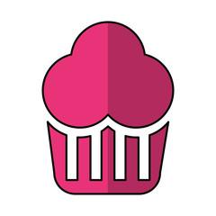 delicious cupcake isolated icon vector illustration design