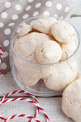 meringue in a glass jar and wrapping paper