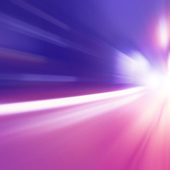 Night lights with motion blur in the city.