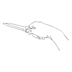 cooking hand with knife