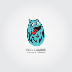 Eggs Zombie Mascot