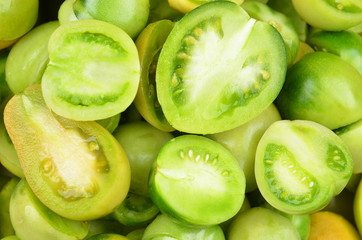 Slised tomato, close up