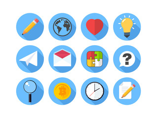 Set of flat icons