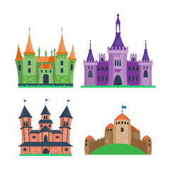 Obraz premium Cartoon castle architecture vector illustration