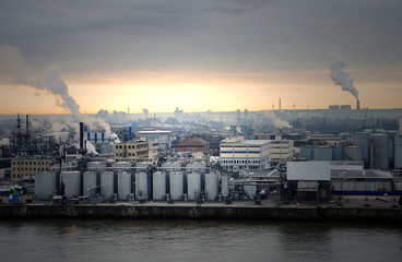 Fototapeta premium Industrie Hamburg