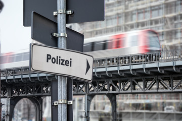 Obraz premium Schild 176 - Polizei