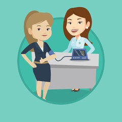 Obraz premium Blood pressure measurement vector illustration.