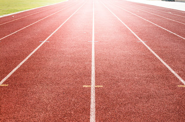 Fototapeta premium Red running track background.