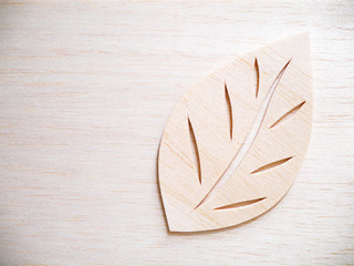 leaf symbol logo concept, wood cutting design illustration icon sign