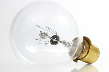 big light bulb on white background