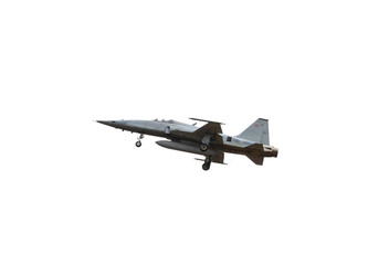 Fototapeta na wymiar military fighter jet aircraft flying on sky 