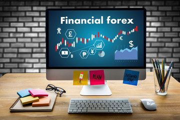 Financial forex Stock market, financial, business Candle stick graph chart