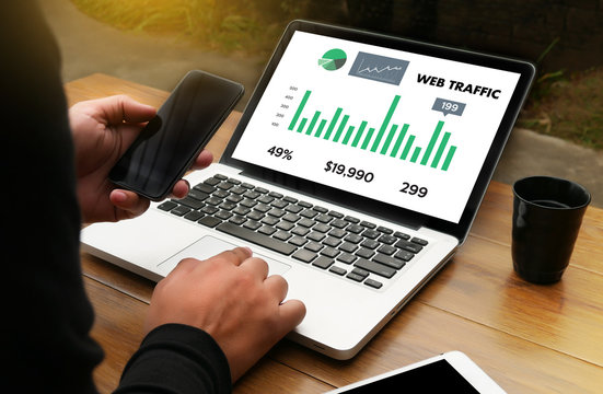 WEB TRAFFIC (business, technology, internet and networking concept )