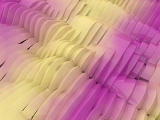 Obraz premium Abstract swirly colorful pink shape background. 3D rendering